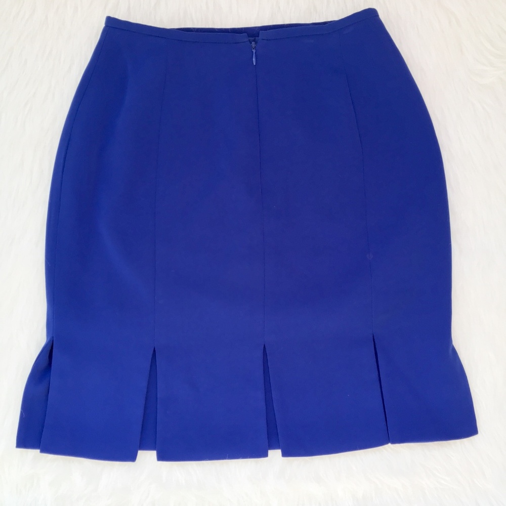🎉HP🎉Liz Claiborne Blue Pencil Skirt Size 2P - Picture 4 of 9